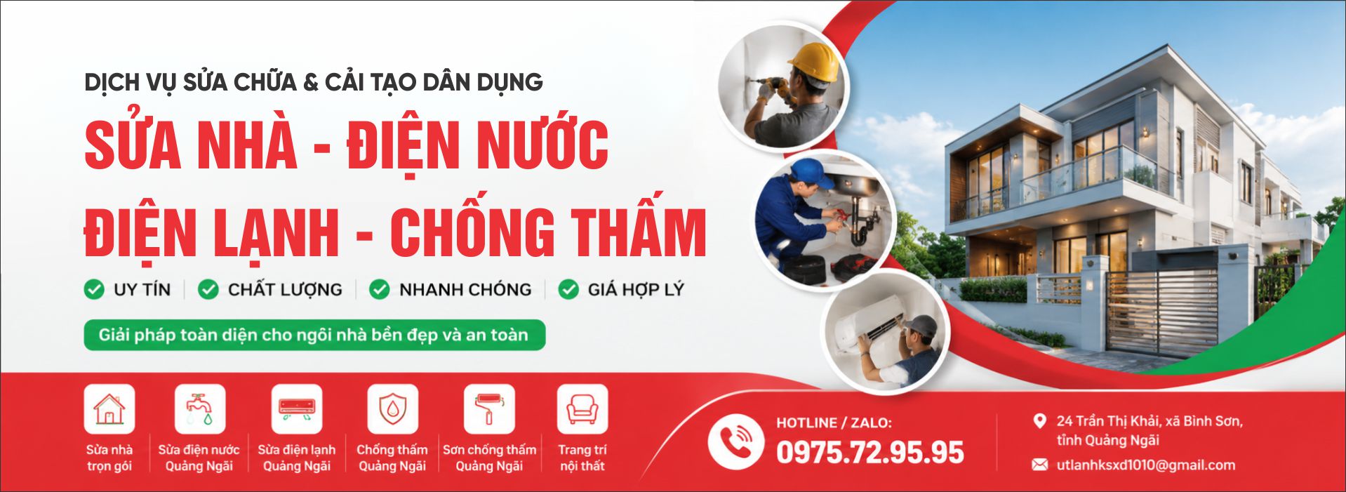 Sửa nhà trọn gói tại Quảng Ngãi